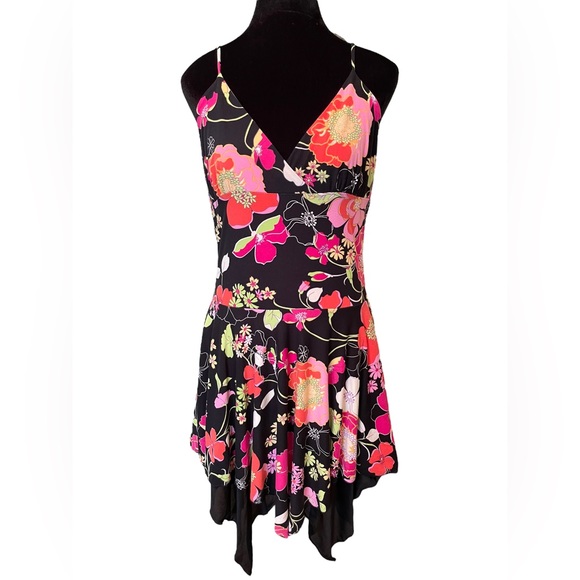 graffiti new york Dresses & Skirts - Graffiti New York Y2K Flower Power Hippie Fairy Mermaid Handkerchief Hem Dress